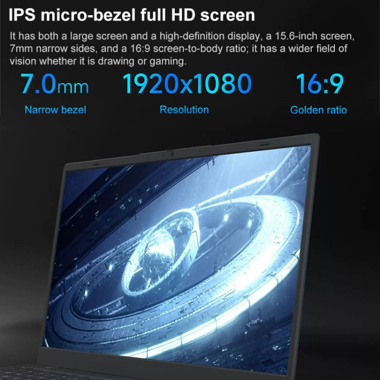 AK15U 15.6 inch Ultrathin Laptop, 16GB+512GB, Windows 10 Intel Processor N95 Quad Core(Dark Silver) - Others by buy2fix | Online Shopping UK | buy2fix