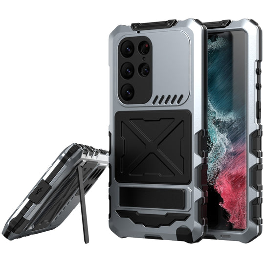 For Samsung Galaxy S24 Ultra 5G R-JUST Life Waterproof Dustproof Shockproof Phone Case(Silver)