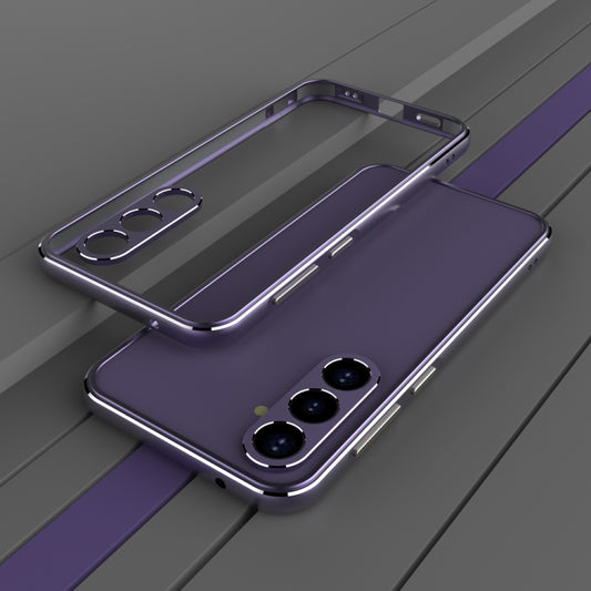 For Samsung Galaxy S23 FE 5G Aurora Series Lens Protector + Metal Frame Phone Case(Purple) - Galaxy S23 FE 5G Cases by buy2fix | Online Shopping UK | buy2fix