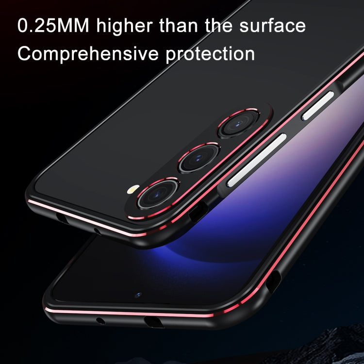 For Samsung Galaxy S23 FE 5G Aurora Series Lens Protector + Metal Frame Phone Case(Purple) - Galaxy S23 FE 5G Cases by buy2fix | Online Shopping UK | buy2fix