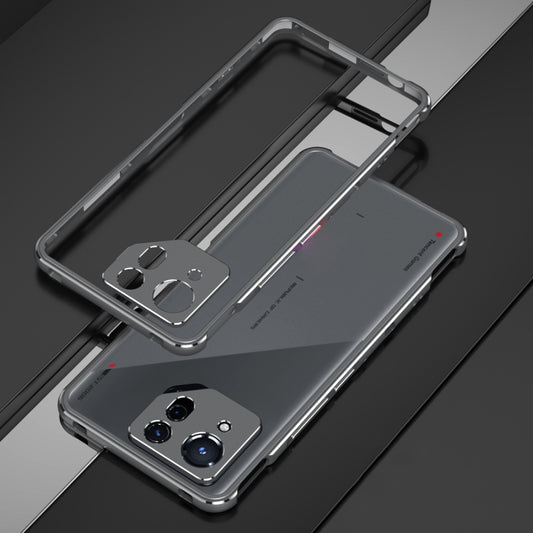 For ASUS ROG Phone 8 Lens Protector + Metal Frame Phone Case(Silver) - ASUS Cases by buy2fix | Online Shopping UK | buy2fix