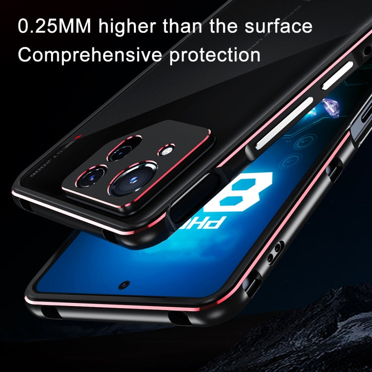 For ASUS ROG Phone 8 Lens Protector + Metal Frame Phone Case(Silver) - ASUS Cases by buy2fix | Online Shopping UK | buy2fix