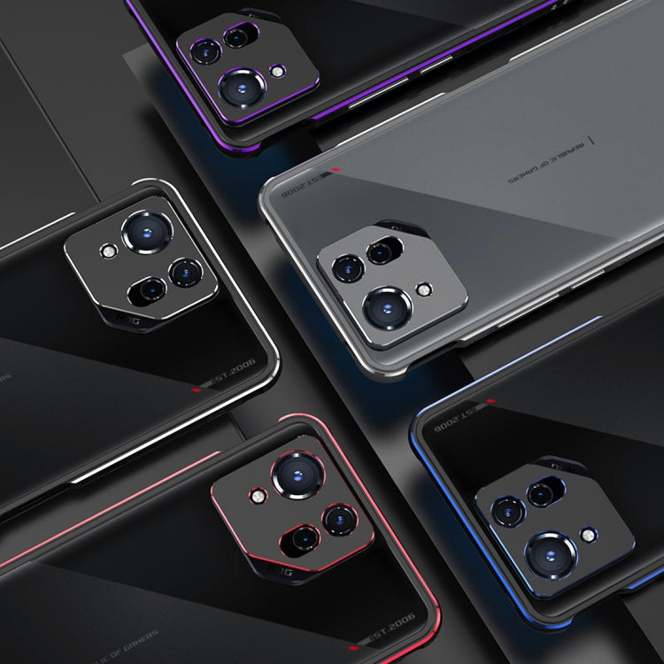 For ASUS ROG Phone 8 Lens Protector + Metal Frame Phone Case(Black) - ASUS Cases by buy2fix | Online Shopping UK | buy2fix