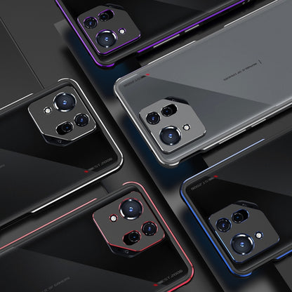For ASUS ROG Phone 8 Lens Protector + Metal Frame Phone Case(Black) - ASUS Cases by buy2fix | Online Shopping UK | buy2fix