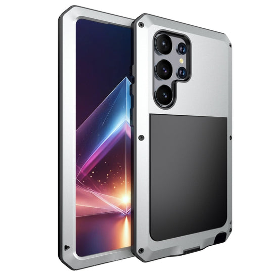 For Samsung Galaxy S24 Ultra 5G Shockproof Life Waterproof Silicone + Zinc Alloy Phone Case(Silver)