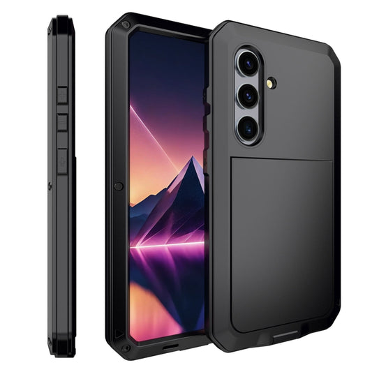 For Samsung Galaxy S24+ 5G Shockproof Life Waterproof Silicone + Zinc Alloy Phone Case(Black) - Galaxy S24+ 5G Cases by buy2fix | Online Shopping UK | buy2fix