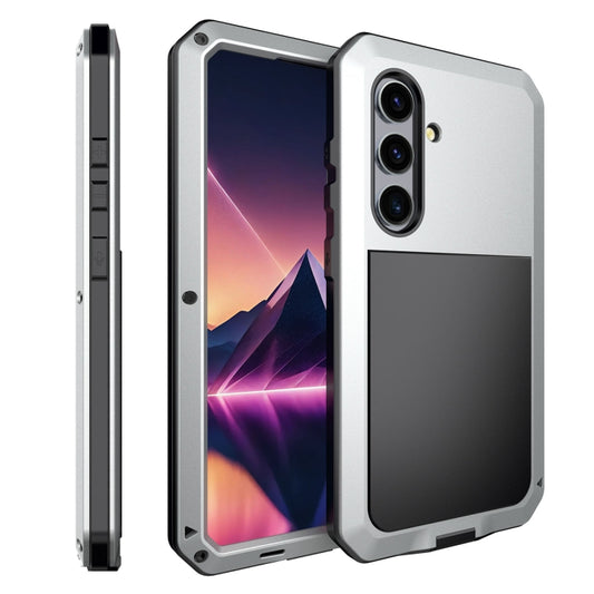 For Samsung Galaxy S24+ 5G Shockproof Life Waterproof Silicone + Zinc Alloy Phone Case(Silver) - Galaxy S24+ 5G Cases by buy2fix | Online Shopping UK | buy2fix