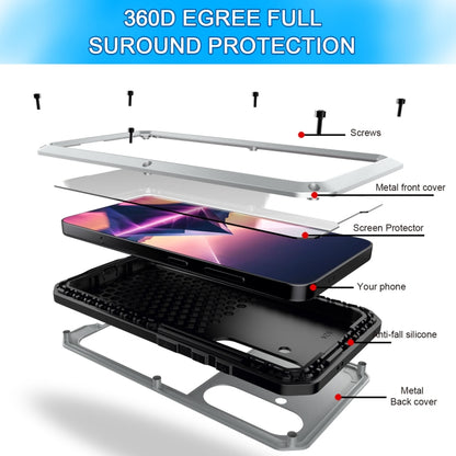 For Samsung Galaxy S24+ 5G Shockproof Life Waterproof Silicone + Zinc Alloy Phone Case(Silver) - Galaxy S24+ 5G Cases by buy2fix | Online Shopping UK | buy2fix