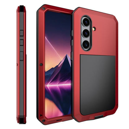 For Samsung Galaxy S25+ 5G Shockproof Life Waterproof Silicone + Zinc Alloy Phone Case(Red) - Galaxy S25+ 5G Cases by buy2fix | Online Shopping UK | buy2fix