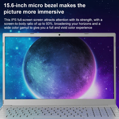 V8 15.6 inch Ultrathin Laptop, 16GB+2TB, Windows 10 Intel Processor N95 Quad Core(Silver) - Others by buy2fix | Online Shopping UK | buy2fix