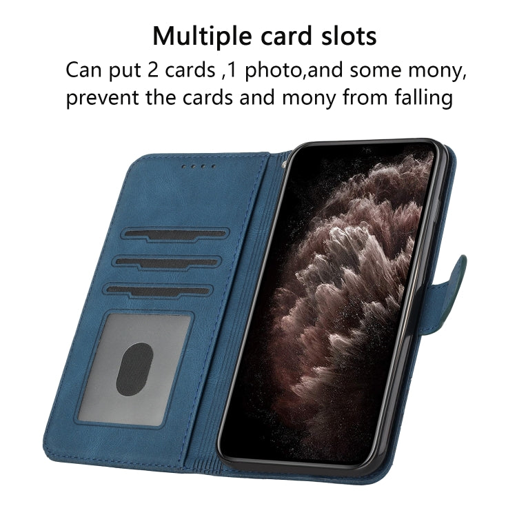 For Tecno Spark Go 2024 Cubic Skin Feel Flip Leather Phone Case(Blue) by buy2fix