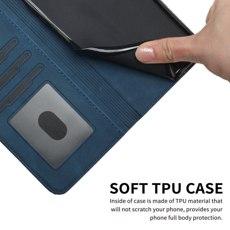 For Tecno Spark Go 2024 Cubic Skin Feel Flip Leather Phone Case(Blue) by buy2fix