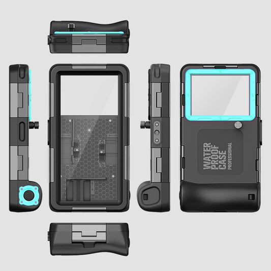Diving Shell Gen2 Upgrade IP68 Waterproof Phone Case(Black Blue) - Waterproof Bag by buy2fix | Online Shopping UK | buy2fix