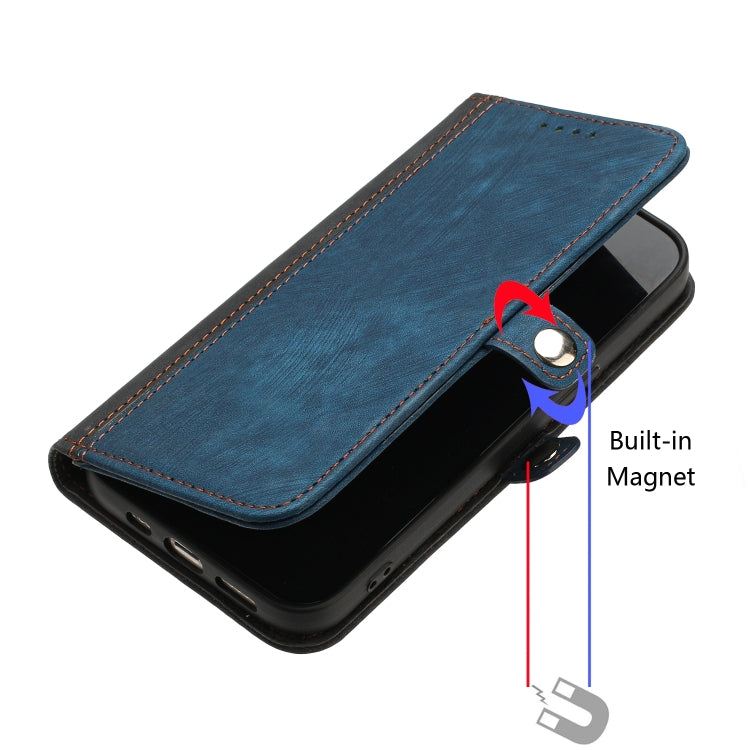 For Tecno Spark Go 2024 Side Buckle Double Fold Hand Strap Leather Phone Case(Royal Blue) by buy2fix