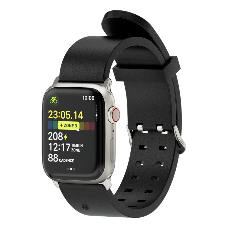 For Apple Watch SE 2023 44mm Luminous Colorful Light Silicone Watch Band(Black) by buy2fix