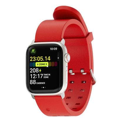 For Apple Watch Series 9 41mm Luminous Colorful Light Silicone Watch Band(Red) by buy2fix