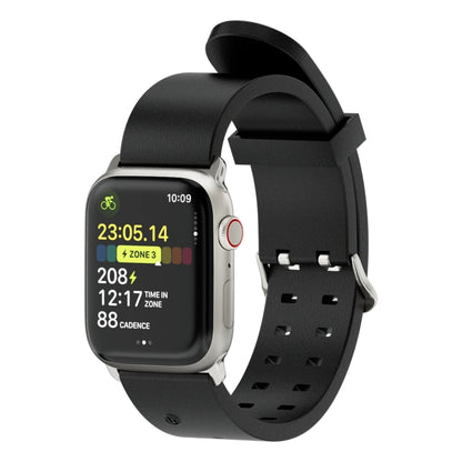 For Apple Watch Ultra 49mm Luminous Colorful Light Silicone Watch Band(Black) by buy2fix