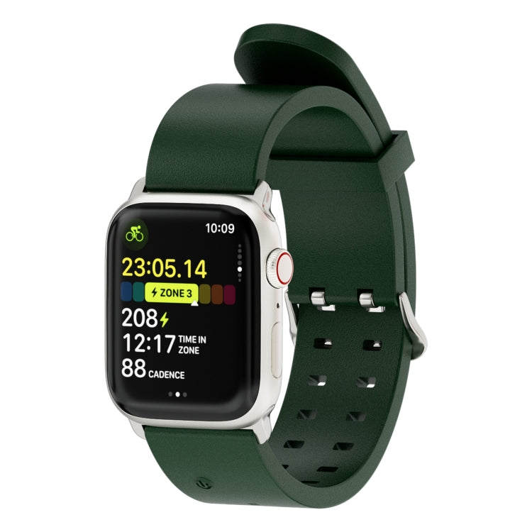 For Apple Watch Series 3 38mm Luminous Colorful Light Silicone Watch Band(Green) by buy2fix