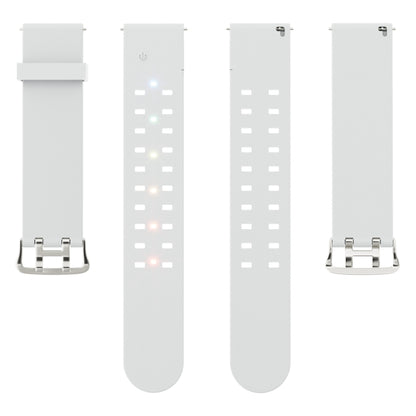 For Apple Watch Series 2 42mm Luminous Colorful Light Silicone Watch Band(Light Grey) by buy2fix