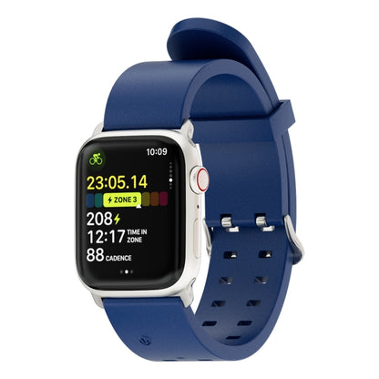 For Apple Watch Series 2 42mm Luminous Colorful Light Silicone Watch Band(Blue) by buy2fix