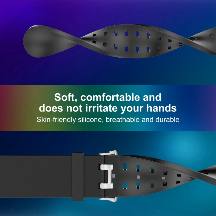 For Apple Watch Series 9 45mm Luminous Colorful Light Silicone Watch Band(Blue) by buy2fix