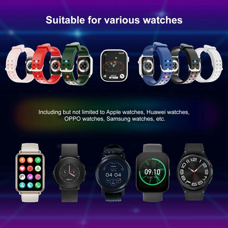 For Apple Watch Series 2 42mm Luminous Colorful Light Silicone Watch Band(Blue) by buy2fix