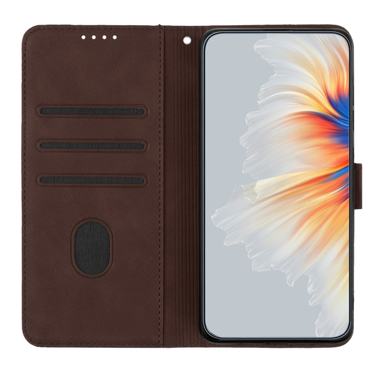 For Tecno Spark Go 2024 Heart Pattern Skin Feel Leather Phone Case(Brown) by buy2fix