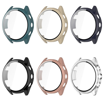 For Garmin Forerunner 165 PC + Tempered Film Integrated Watch Protective Case(Black) by buy2fix