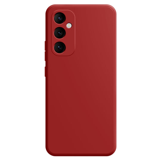 For Samsung Galaxy S24 5G Imitation Liquid Silicone Phone Case(Dark Red)