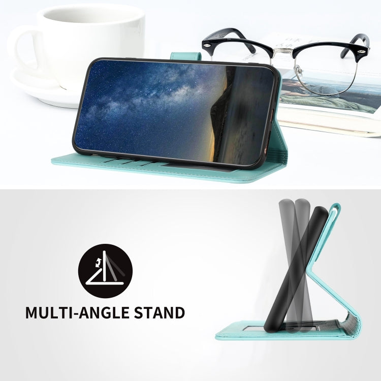 For Tecno Spark Go 2024 Datura Flower Embossed Flip Leather Phone Case(Light Blue) by buy2fix