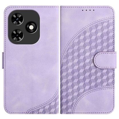 For Tecno Spark Go 2024 Elephant Head Embossed Phone Leather Case with Lanyard(Light Purple) by buy2fix