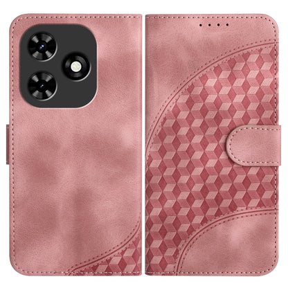 For Tecno Spark Go 2024 Elephant Head Embossed Phone Leather Case with Lanyard(Pink) by buy2fix
