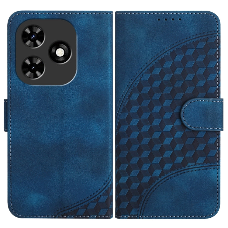 For Tecno Spark Go 2024 Elephant Head Embossed Phone Leather Case with Lanyard(Royal Blue) by buy2fix