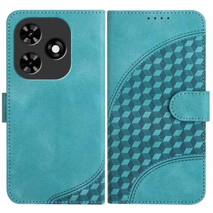 For Tecno Spark Go 2024 Elephant Head Embossed Phone Leather Case with Lanyard(Light Blue) by buy2fix