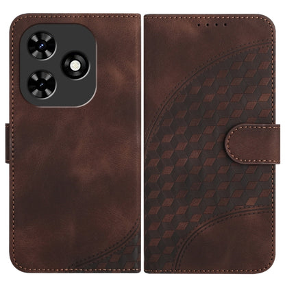 For Tecno Spark Go 2024 Elephant Head Embossed Phone Leather Case with Lanyard(Coffee) by buy2fix
