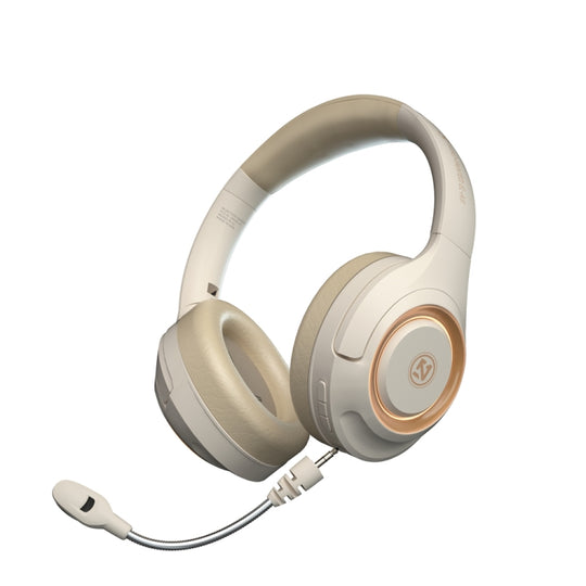 A8 Gaming Wireless Headset Stereo Over Ear Wired Microphone Headphone(Beige)