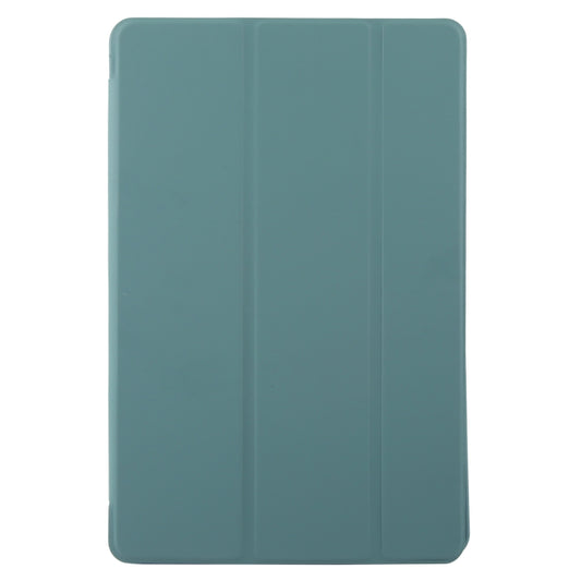 For Lenovo Tab M11/ Xiaoxin Pad 11 2024 Tri-fold Silicone Leather Tablet Case(Dark Green) - Lenovo by buy2fix | Online Shopping UK | buy2fix