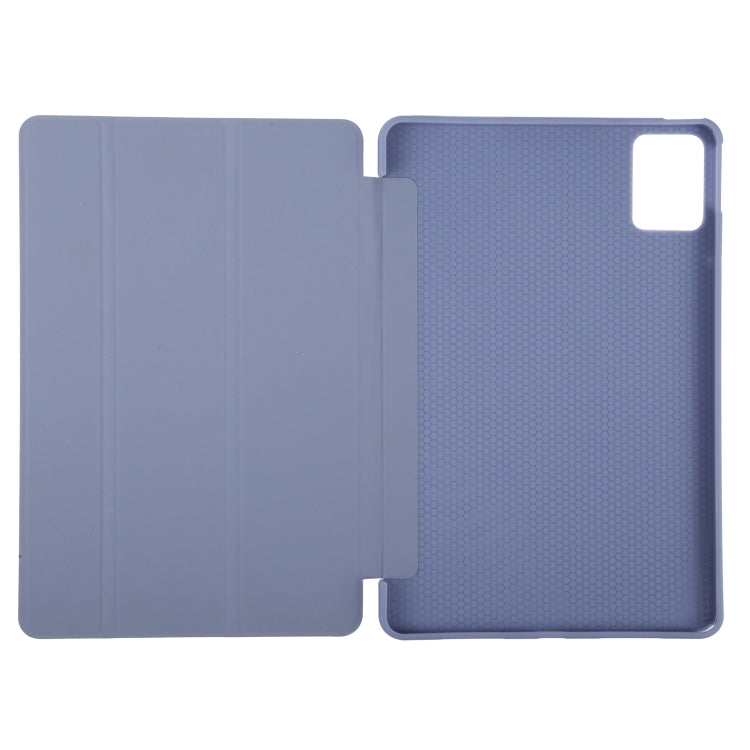 For Lenovo Tab M11/ Xiaoxin Pad 11 2024 Tri-fold Silicone Leather Tablet Case(Lavender Purple) - Lenovo by buy2fix | Online Shopping UK | buy2fix