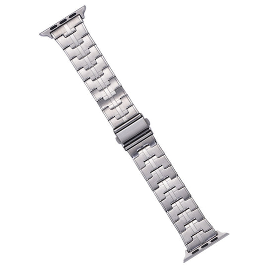 For Apple Watch Series 7 45mm Stainless Steel Watch Band(Silver)