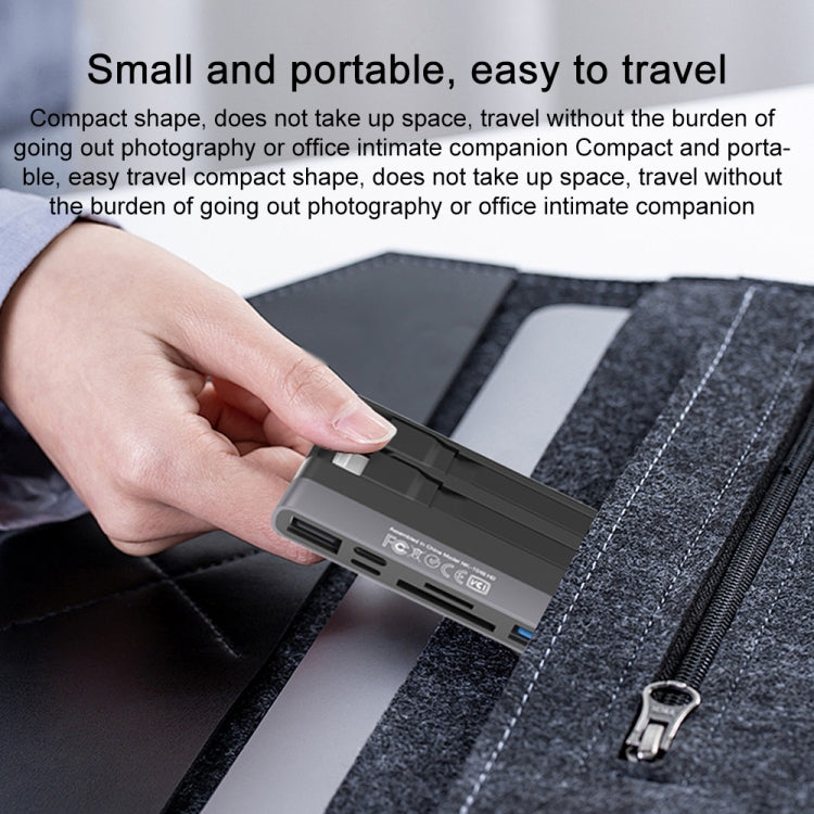 NK-1048HD 6 in 1 Multifunctional Docking Station(Black) by buy2fix