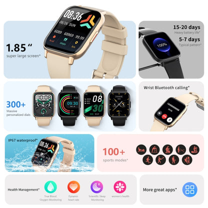 DM05 1.83 inch BT5.2 Smart Sport Watch, Support Sleep / Heart Rate / Blood Oxygen / Temperature / Heart Sugar/ Blood Pressure Health Monitor(Gold) by buy2fix