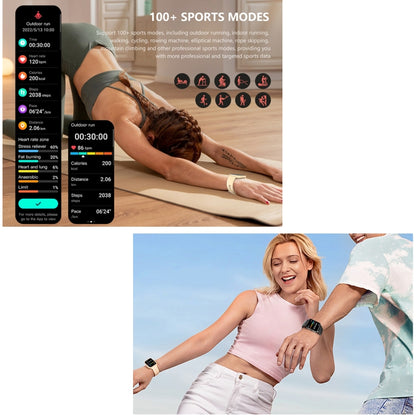 DM05 1.83 inch BT5.2 Smart Sport Watch, Support Sleep / Heart Rate / Blood Oxygen / Temperature / Heart Sugar/ Blood Pressure Health Monitor(Gold) by buy2fix