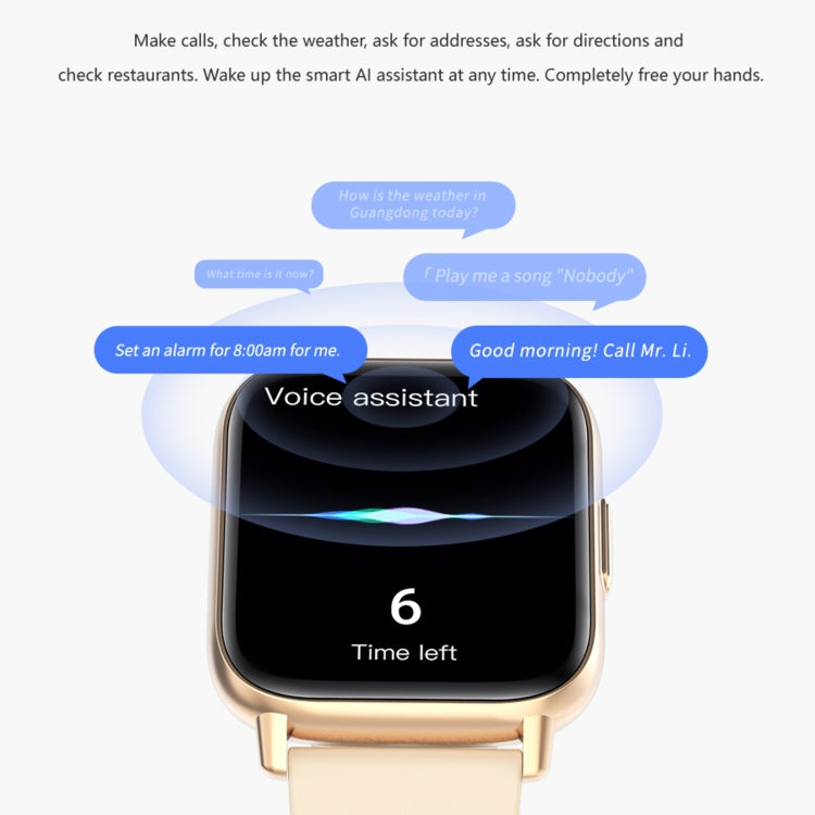 DM05 1.83 inch BT5.2 Smart Sport Watch, Support Sleep / Heart Rate / Blood Oxygen / Temperature / Heart Sugar/ Blood Pressure Health Monitor(Gold) by buy2fix