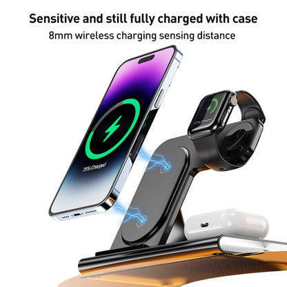 A80 3 in 1 15W Folding Wireless Charger(White) by buy2fix