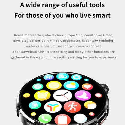 J45 1.43 inch BT5.1 Smart Sport Watch, Support Sleep / Heart Rate / Blood Oxygen / Blood Pressure Health Monitor(Grey) by buy2fix