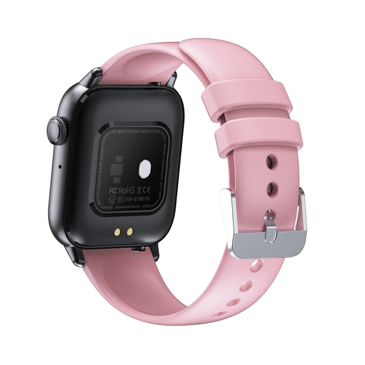 QS08 PRO 1.83 inch BT5.2 Smart Sport Watch, Support Sleep / Heart Rate / Blood Oxygen / Temperature / Blood Pressure Health Monitor(Black+Pink) by buy2fix