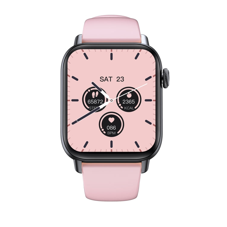 QS08 PRO 1.83 inch BT5.2 Smart Sport Watch, Support Sleep / Heart Rate / Blood Oxygen / Temperature / Blood Pressure Health Monitor(Black+Pink) by buy2fix