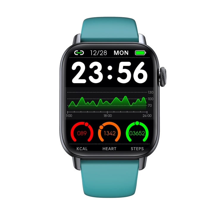QS08 PRO 1.83 inch BT5.2 Smart Sport Watch, Support Sleep / Heart Rate / Blood Oxygen / Temperature / Blood Pressure Health Monitor(Black+Green) by buy2fix