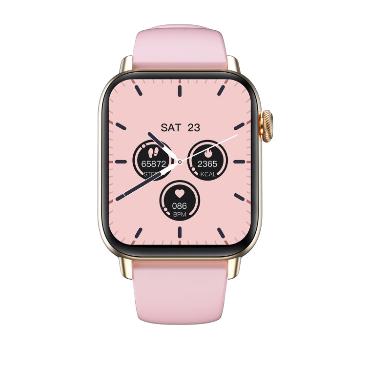 QS08 PRO 1.83 inch BT5.2 Smart Sport Watch, Support Sleep / Heart Rate / Blood Oxygen / Temperature / Blood Pressure Health Monitor(Gold+Pink) by buy2fix
