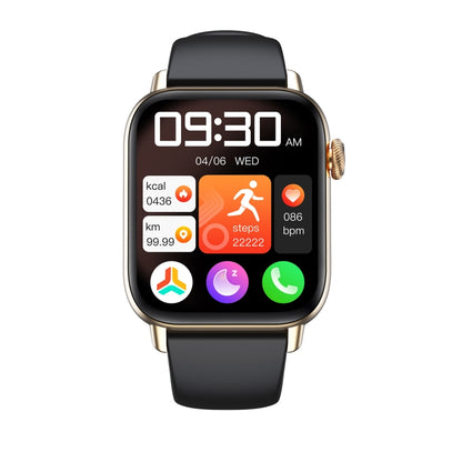 QS08 PRO 1.83 inch BT5.2 Smart Sport Watch, Support Sleep / Heart Rate / Blood Oxygen / Temperature / Blood Pressure Health Monitor(Gold+Black) by buy2fix